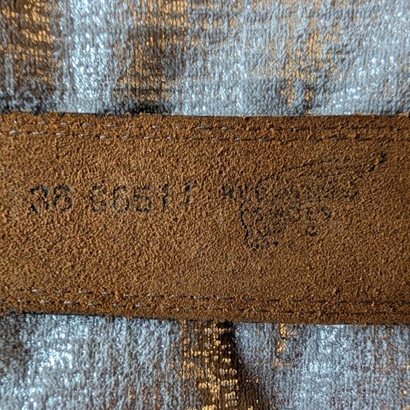 Sterling silver, copper, brass "Lola of the Night" Buckle & Leather Belt - Picture 4 of 14